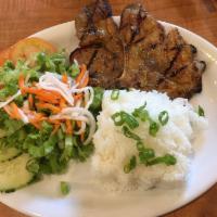 Char Grilled Pork Chop with Steamed Rice · 