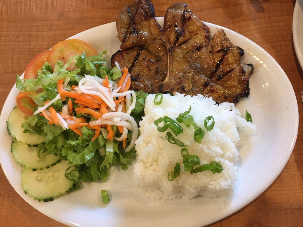 Char Grilled Pork Chop with Steamed Rice · 