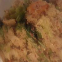 Drunken Fried Rice · Thai jasmine rice sautéed with house garlic sauce, yellow
onion, jalapeño, carrot, broccoli,...