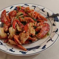 Two Lobsters with Ginger and Scallions · 