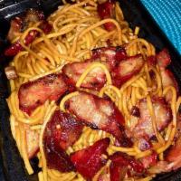 Chow Mein · Choice of pork, BBQ pork, beef, chicken, vegetables ＆ shrimp.