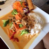 Panang Curry · A very popular Thai curry with bell peppers in coconut milk.