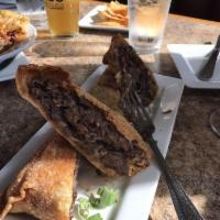Steak and Cheese Egg Roll · 