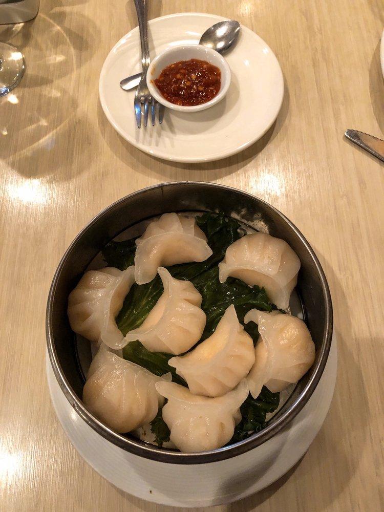 Steamed Shrimp Dim Sum · A Cantonese special of steamed dumplings, served with chili sauce.
