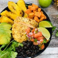 Havana Bowl · Quinoa, black beans, plantain, sweet potato, cilantro, pico, avocado, and lime cilantro dres...
