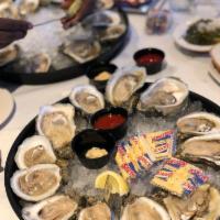 Freshly Shucked Oysters On The Half Shell-seasonal · 