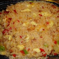 Pineapple Fried Rice · Spicy shrimp, egg and pineapple fried rice.  Spicy.