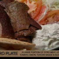 Gyro Wrap · Gyro meat, lettuce, onion, and tzatziki sauce wrapped in pita bread.