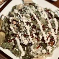 Greek Salad · Romaine lettuce, tomatoes, cucumber, onions, Kalamata olives, chick peas, beets and feta che...
