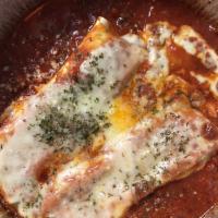 Manicotti · Homemade Manicotti pasta filled with Ricotta Cheese and herbs served in a fresh tomato sauce...