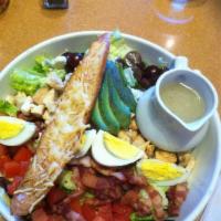 Toast Cobb Salad · Grilled chicken, avocado, bacon, Blue Cheese, tomato, hard boiled eggs, grapes, house made c...