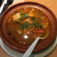 Tortilla Soup · Traditional Mexican tortilla soup.