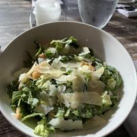 Caesar Salad · Chopped romaine, classic Caesar dressing and garlic Parm croutons.
