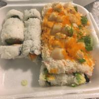 Tempura · 2 fried shrimp and 3 fried vegetables. 