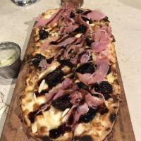 Washington Valley · Sliced prosciutto, white wine-soaked figs, slivered almonds on pear whipped goat cheese smea...