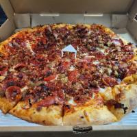 Meat Lovers · Salami, pepperoni, premium bacon, Italian sausage, bacon, and a hundred-percent whole milk m...