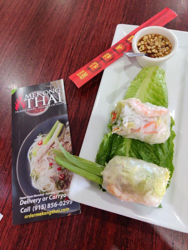 Spring Rolls · Rice pepper wrap with noodles, cilantro, lettuce, green onion, cucumber and carrot. Shrimp and pork, brisket, chicken or tofu.