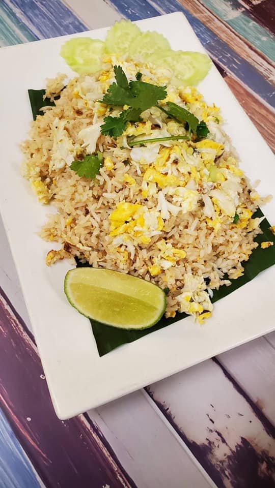 Crab Fried Rice · Crab meat, egg and scallions. Spicy.