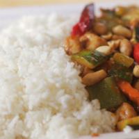 Kung Pao Chicken · Zucchini, bell peppers, onion, carrot, and celery in spicy sauce. Hot and spicy.