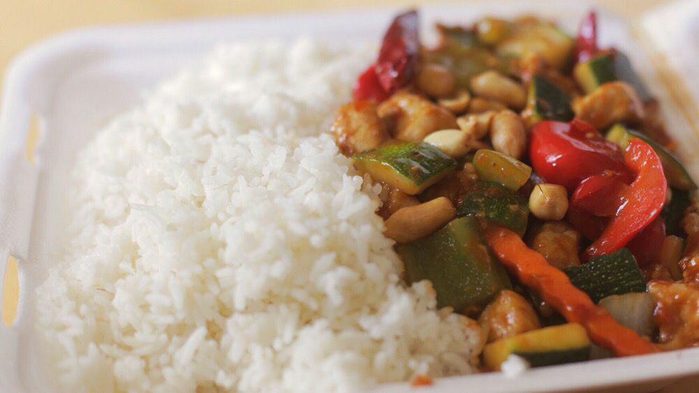 Kung Pao Chicken · Zucchini, bell peppers, onion, carrot, and celery in spicy sauce. Hot and spicy.