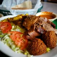 Super Combination · A combination of chicken kabab, shish kabab, falafel, shawarma, and kefta kabab. Served with...