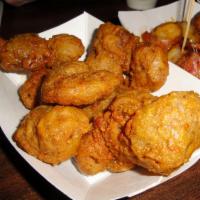 Fried Chicken Gizzards · A basket of seasoned gizzards breaded and fried.