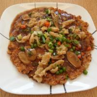 Egg Foo Young · Egg omelette made from the mixture of vegetables, meat, and bean sprout.