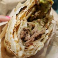 Carne Asada Burrito · Carne asada, guacamole, pico de gallo.
