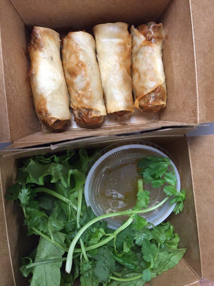 Spring Rolls · 4 pieces. Pork, noodles, carrots and wood ear mushrooms.