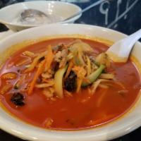 Spicy Seafood Noodles Soup · 