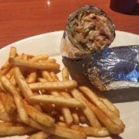 Chicken Wrap · Char-grilled marinated chicken wrapped in a tortilla and stuffed with lettuce, tomatoes and ...