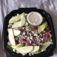 Granny Smith Apple Salad · Bibb Lettuce, Gorgonzola Cheese, Pickled Red Onions, Candied Walnuts, Celery, Granny Smith A...