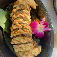 237 Dyckman Roll · Shrimp tempura, sweet plantain, avocado, cream cheese, and eel sauce. Deep fried roll.