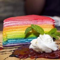 Rainbow Crepe Cake · 