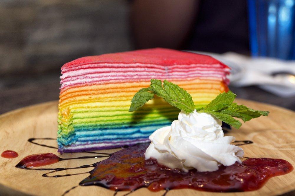 Rainbow Crepe Cake · 