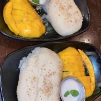 Mango Sticky Rice · Sticky Rice with Coconul milk and Mango.