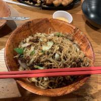 Yakisoba · Japanese fried noodle, served with assorted vegetable, scrambled egg, shredded pork chasu & ...