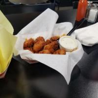 10 Piece Boneless Wings · Served with ranch or bleu cheese.