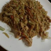 Yakisoba · Chicken with pan fried wheat noodle and vegetables.

