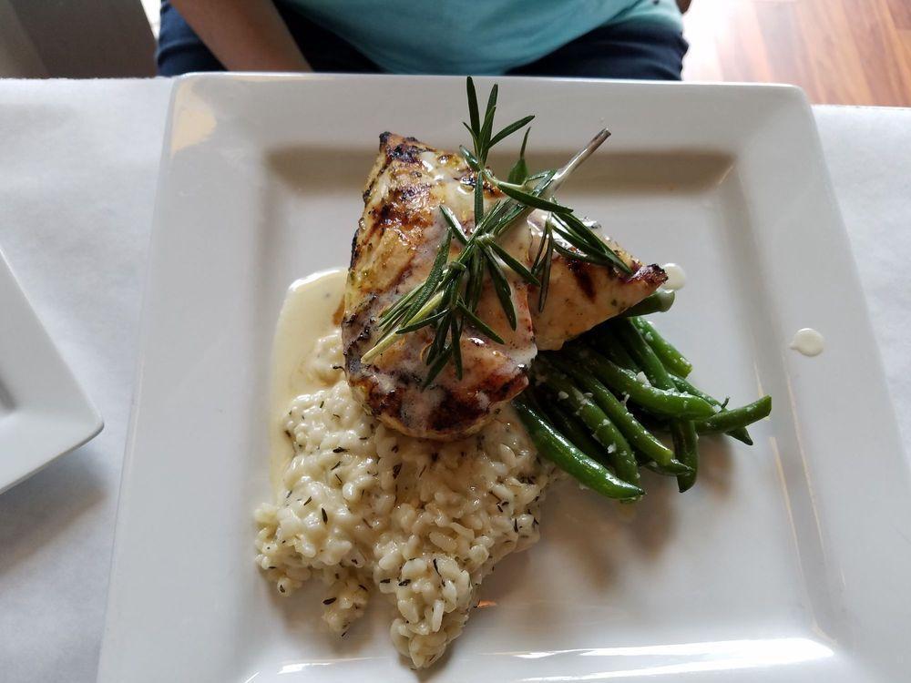 Lemon Rosemary Grilled Chicken · Marinated chicken breast, chef’
s vegetable risotto. Gluten-free.