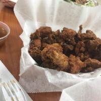Fried Chicken Chunks · Deep fried chunks of chicken thighs.