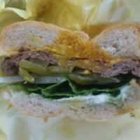 Rib Eye Steak Sandwich · All are served on a grilled sesame seed bun or steak roll and include mayonnaise, mustard, l...