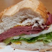 Pastrami Sandwich · All sandwiches made on a French Roll or choice of bread with fresh lettuce, tomato, onion, p...