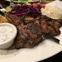 Lamb Chops · Grilled lamb chops marinated with special herbs. Entrées are served with pickled red cabbage...