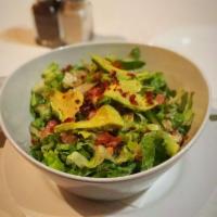 Chopped Salad · Romaine and butter lettuce, bacon, diced apple, cherry tomatoes, cashel bleu cheese crumbles...