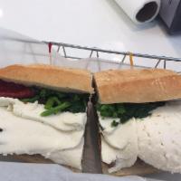 Chicken Cutlet Sandwich · Long hot peppers, broccoli rabe and provolone.