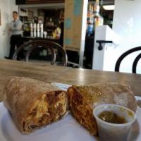 Soy Chorizo Burrito · Wheat tortilla with Potato, Egg & Cheese