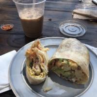 Fiesta Burrito · Avocado, bacon, onion, bell pepper, salsa, tomato and sour cream.