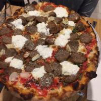 Meatball Ricotta Pizza · 