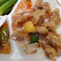 Honey Sweet and Sour Chicken · Crispy chunks chicken with onions, green and red bell peppers. Flavors balanced with our own...